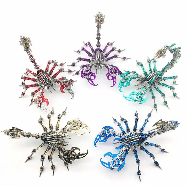 Stainless Steel DIY Assembly 3D Model Puzzle Jigsaw Detachable Scorpion King Diybooknookkit