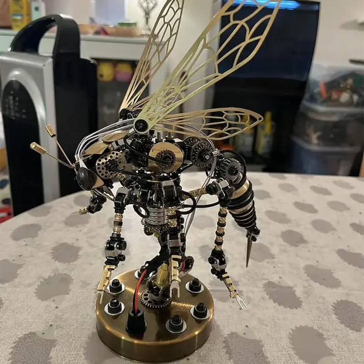 Wasp Insects 3D Metal DIY Mechanical Model Kit Puzzle Assemble Jigsaw Toys Craft - Diy book nook kit