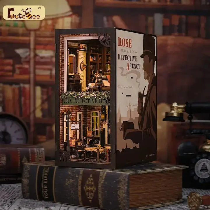 CUTEBEE ROSE DETECTIVE AGENCY DIY BOOK NOOK KITS - Diy book nook kit