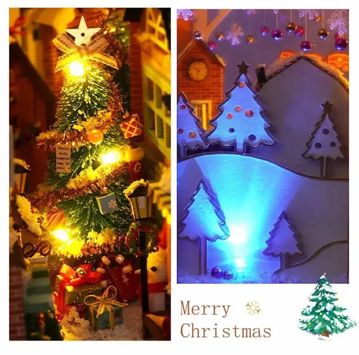 Merry Christmas DIY Book Nook Kit - Diy book nook kit
