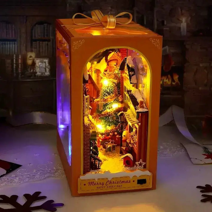 Merry Christmas DIY Book Nook Kit - Diy book nook kit