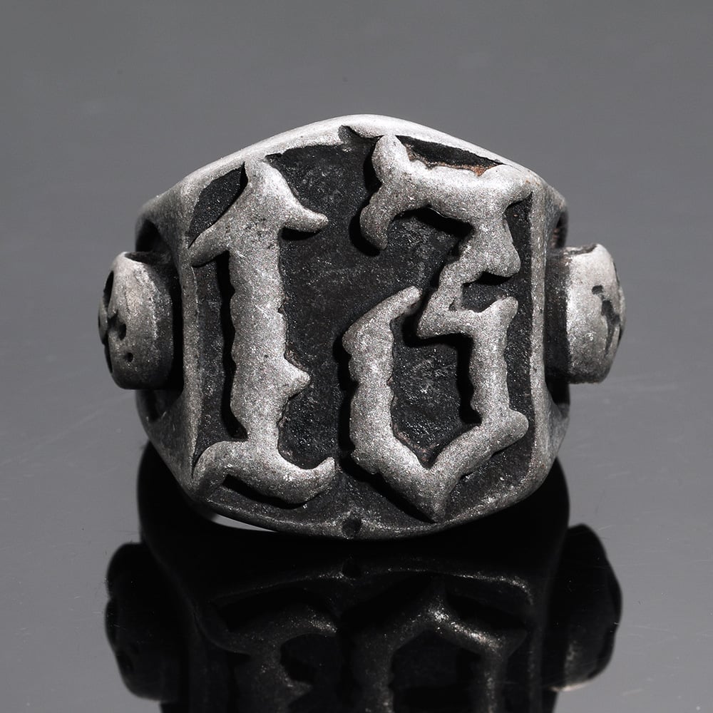 💀Edgy Statement Piece “13” Skull Ring - Image 4