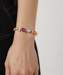 Alternative view of Y2K Gold-Plated&Dopamine Bead Candy Bracelet