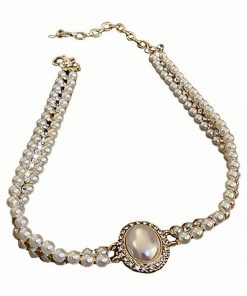 Alternative view of Baroque pearl necklace with a unique and sophisticated design.