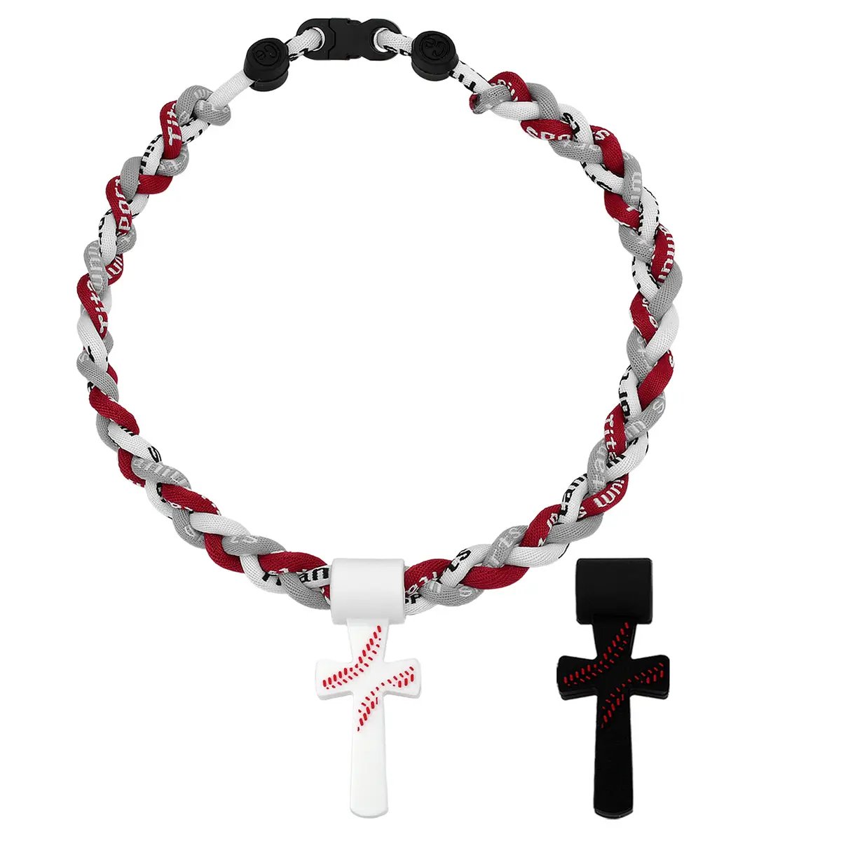 Baseball Necklaces for Boys 8-12, Triple Rope Tornado Sports Necklace with Cross Pendant