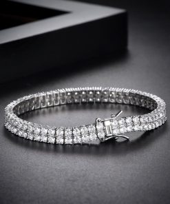 Hip-Hop Style CZ Tennis Bracelet/Anklet Gift | Waterproof Anniversary Engagement Jewelry (2-6MM)