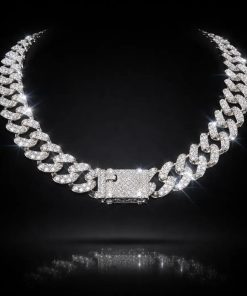 Classic Silver Cuban Link Chain Men Necklace