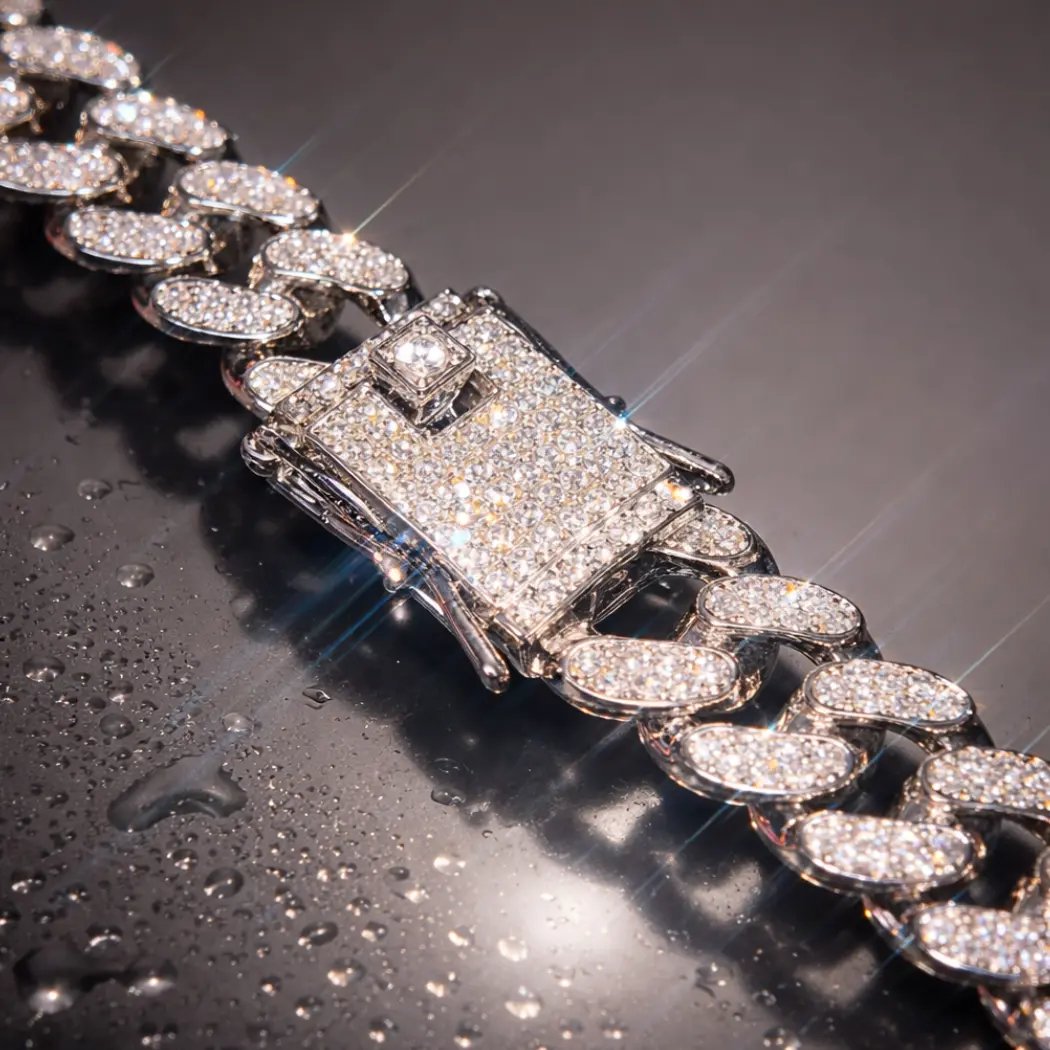 Classic Silver Cuban Link Chain Men Necklace - Image 3