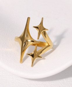 Alternative view of 🌟Statement and Versatile Open - Ended Star Ring