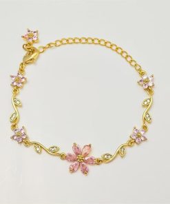 Alternative view of Trendy Bowknot & Flower Bracelet , Cute Floral Chain Bracelet for Women