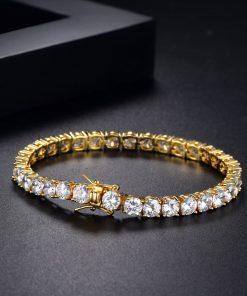 Alternative view of Hip-Hop Style CZ Tennis Bracelet/Anklet Gift | Waterproof Anniversary Engagement Jewelry (2-6MM)