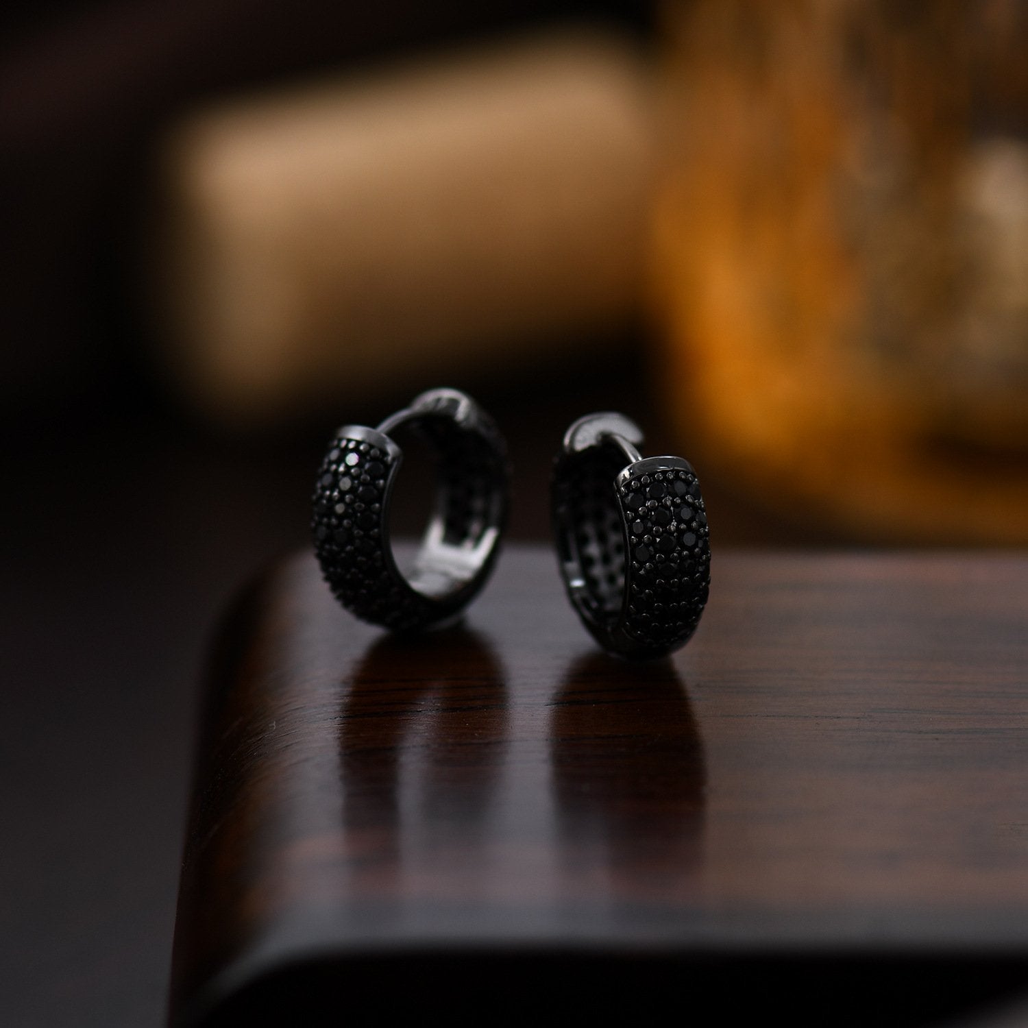 Simple CZ Inlaid Gold Plated Huggie Hoops | Hypoallergenic Cartilage Earrings Gift for Men - Image 3