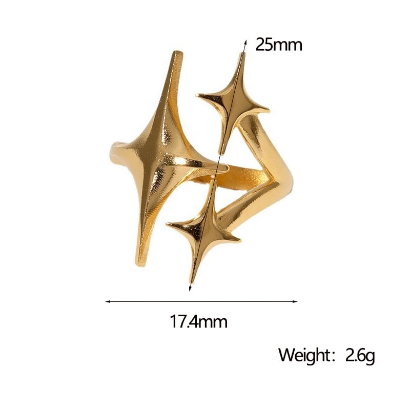 🌟Statement and Versatile Open - Ended Star Ring - Image 6