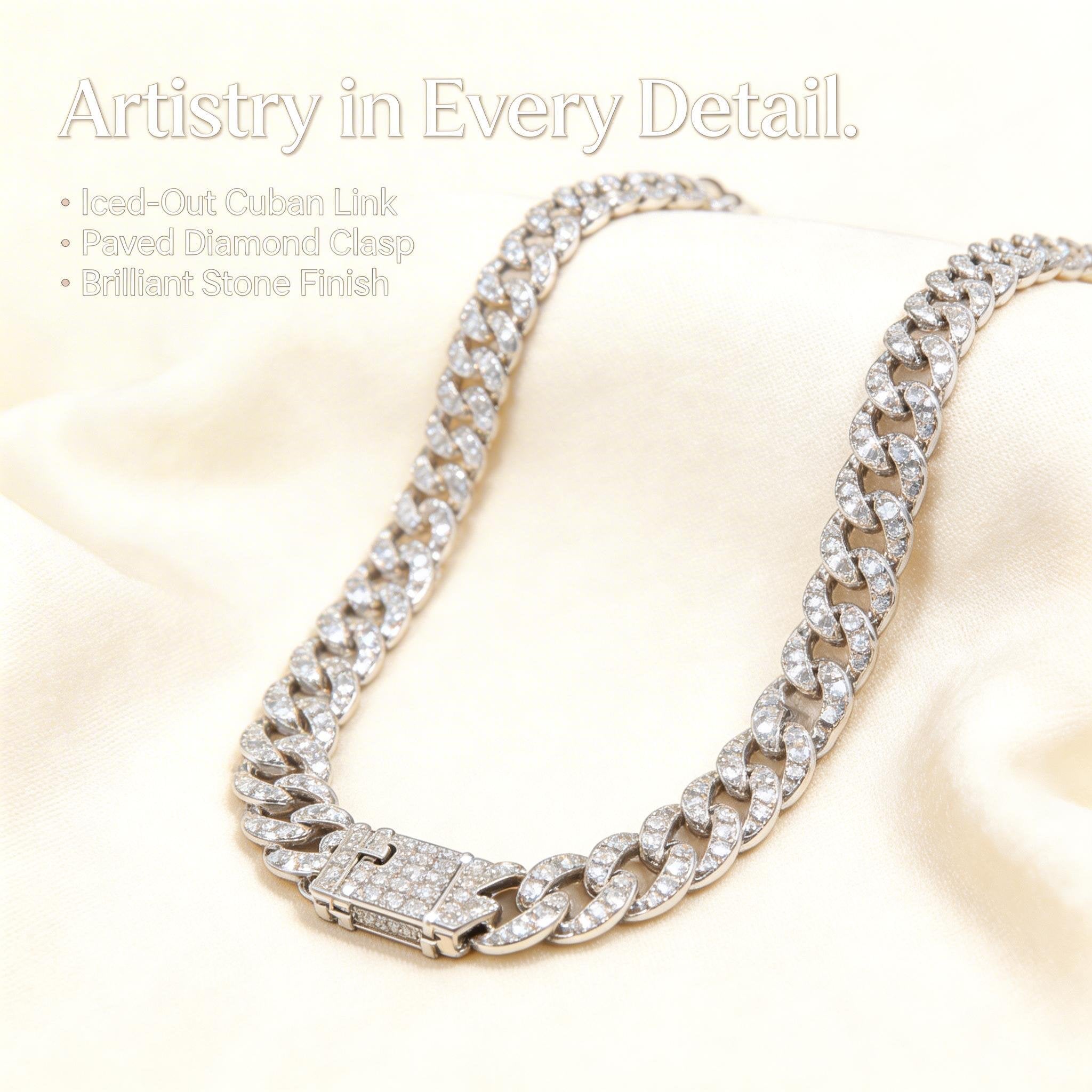 Classic Silver Cuban Link Chain Men Necklace - Image 5