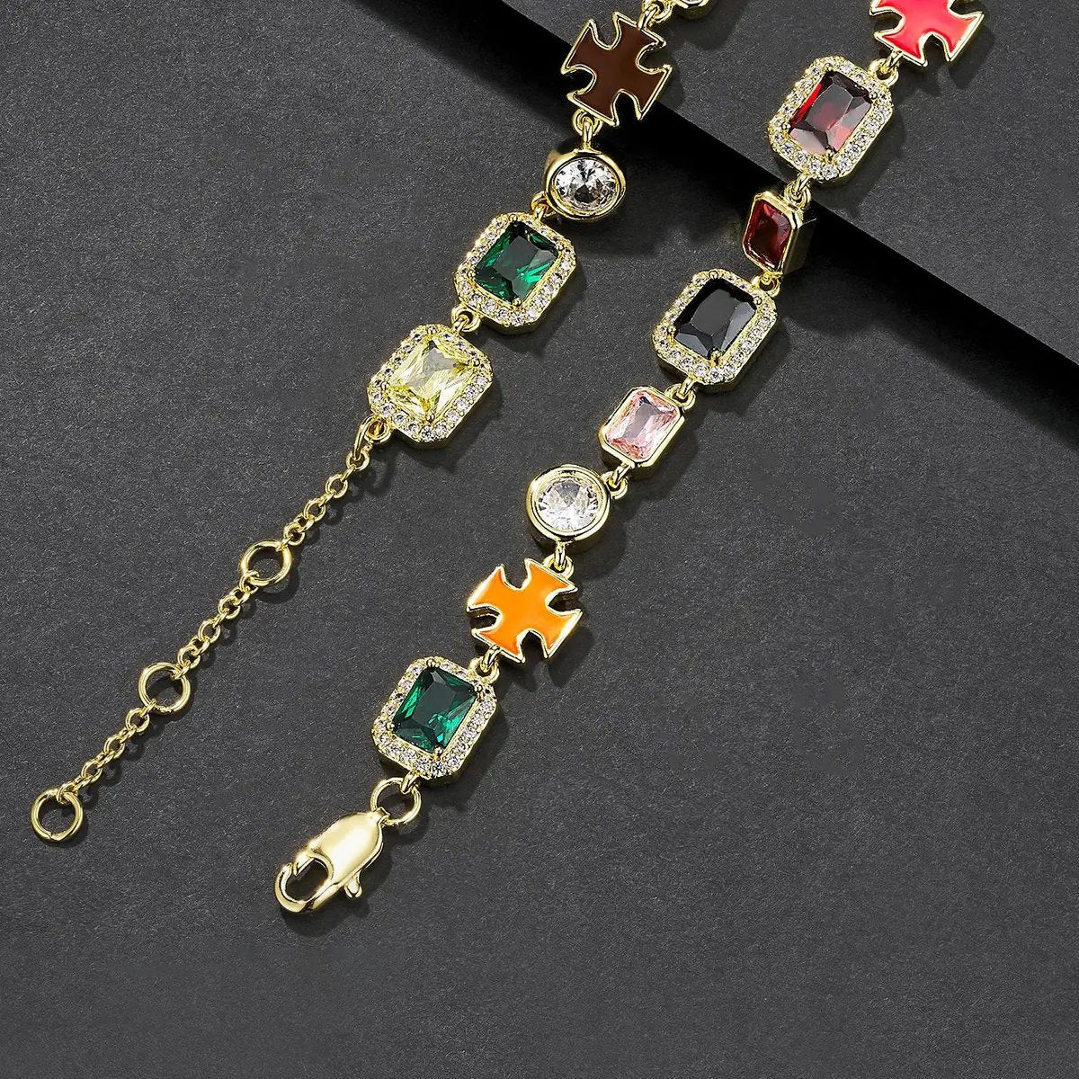 Colorful Faux Crystal Zirconia Necklace - Image 6
