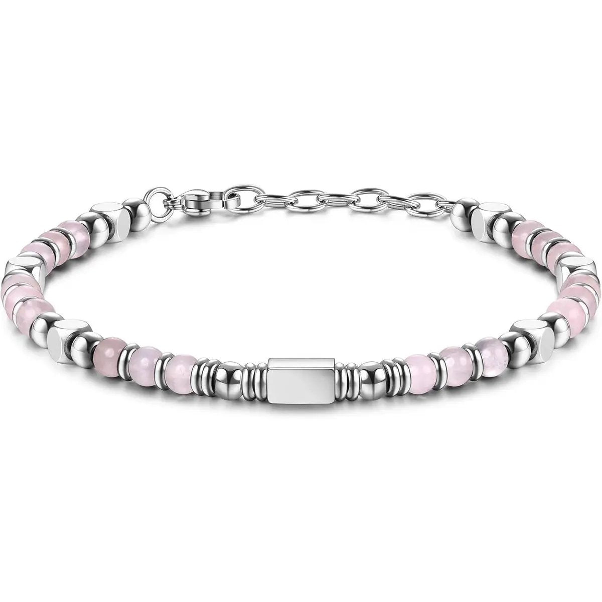 Beaded Bracelets for Women&Men (With Pink Crystal Obsidian Tiger Eye ) - Image 2