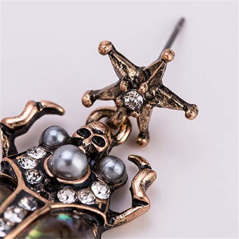 Vintage Beetle Iridescent Shell Pearl Earrings/Studs ✨ - Image 10