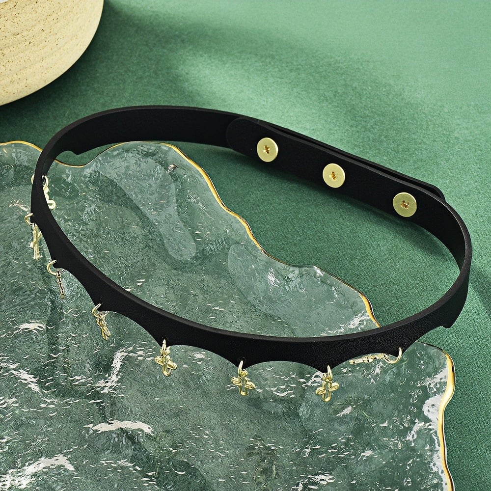 2 PCS Handmade leather choker for stylish, trendy, and unique fashion-forward individuals. - Image 3
