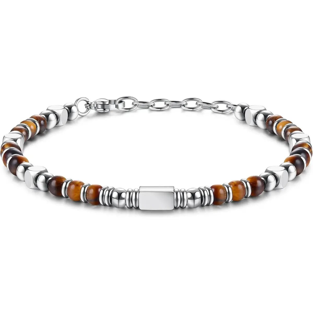 Beaded Bracelets for Women&Men (With Pink Crystal Obsidian Tiger Eye ) - Image 5