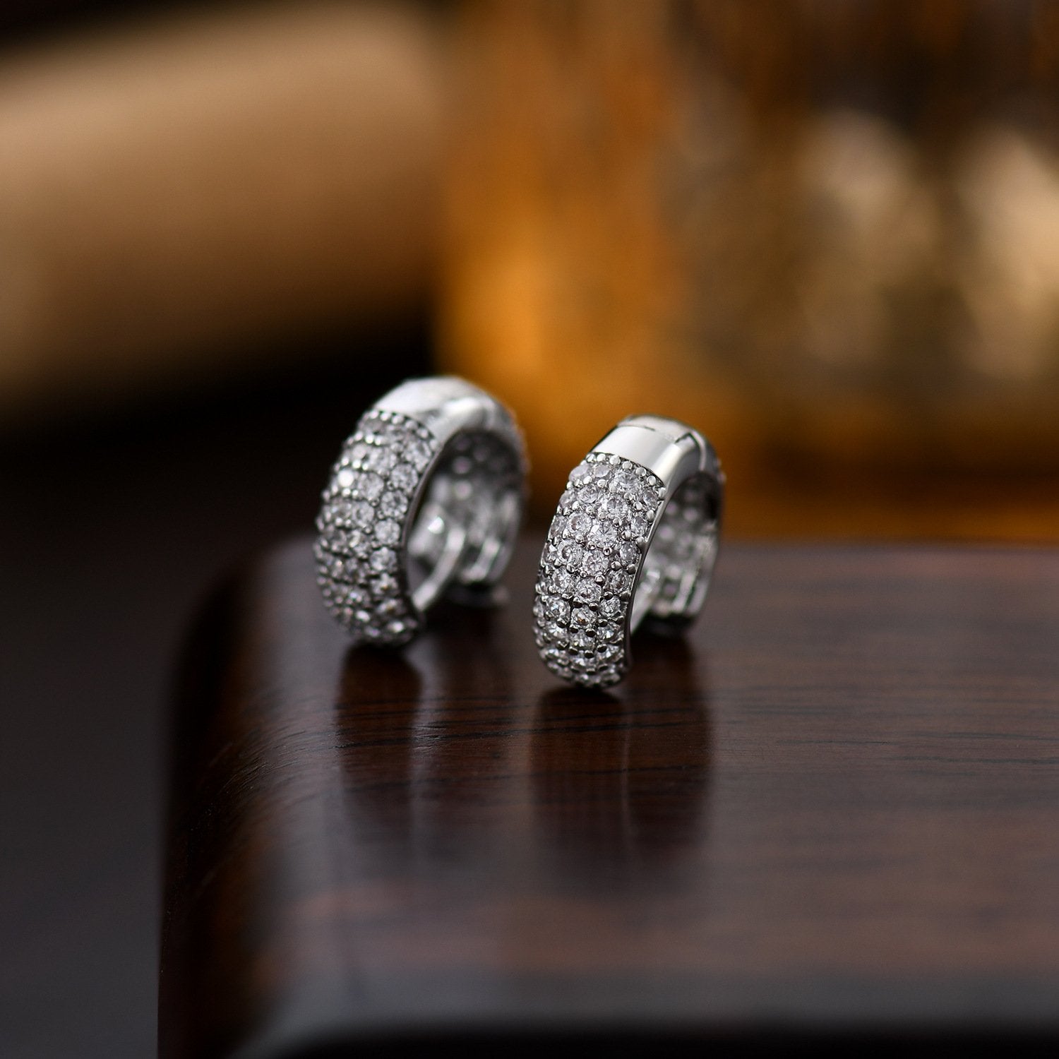Simple CZ Inlaid Gold Plated Huggie Hoops | Hypoallergenic Cartilage Earrings Gift for Men - Image 4