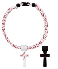 Alternative view of Baseball Necklaces for Boys 8-12, Triple Rope Tornado Sports Necklace with Cross Pendant