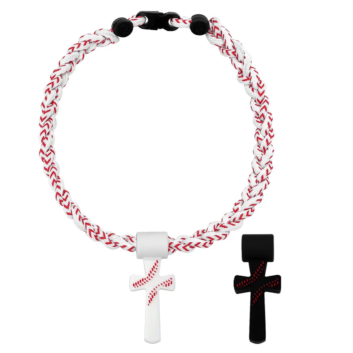 Baseball Necklaces for Boys 8-12, Triple Rope Tornado Sports Necklace with Cross Pendant - Image 2