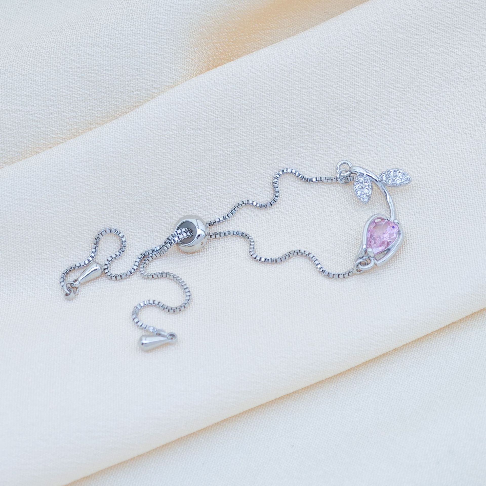 Colorful Zircon Tulip Pendant Necklace for Women | Sweet Romantic Flower Jewelry - Image 5