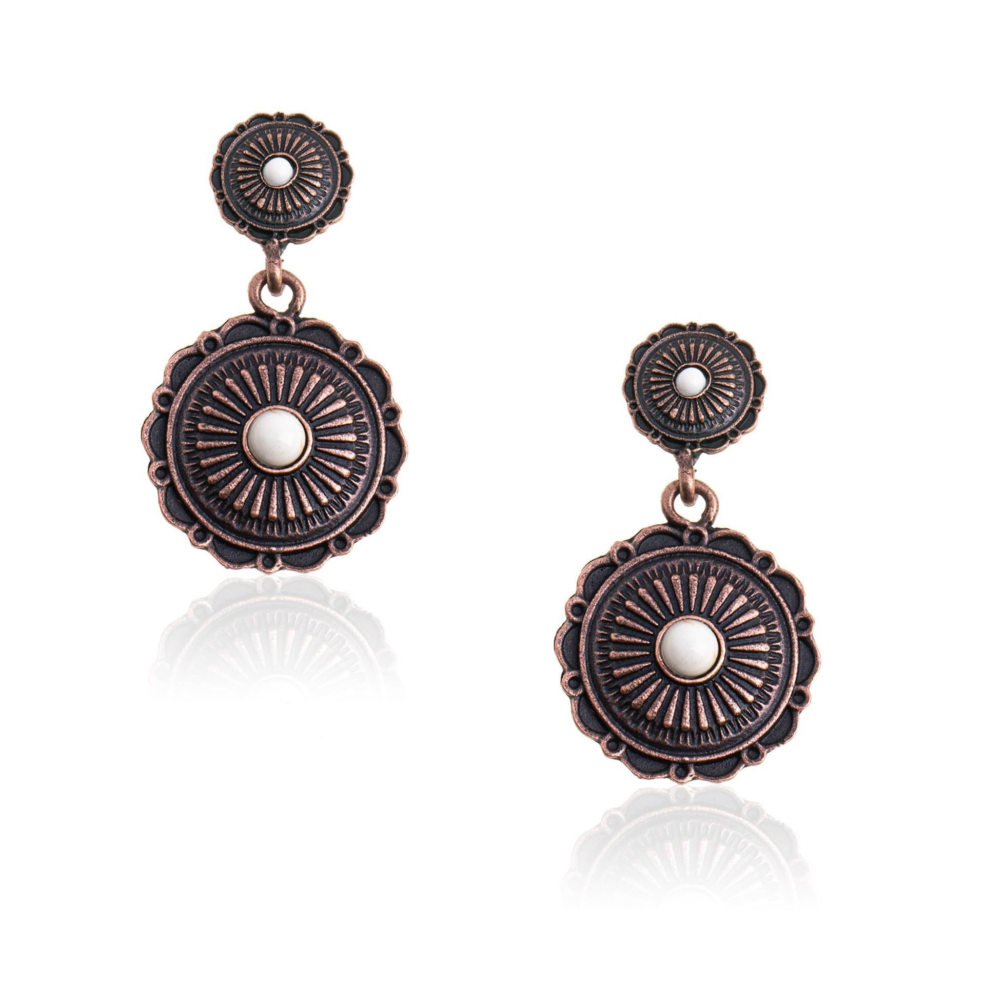 Statement Western Turquoise Drop Earrings for Women | Country Cowgirl Style Jewelry - Image 4