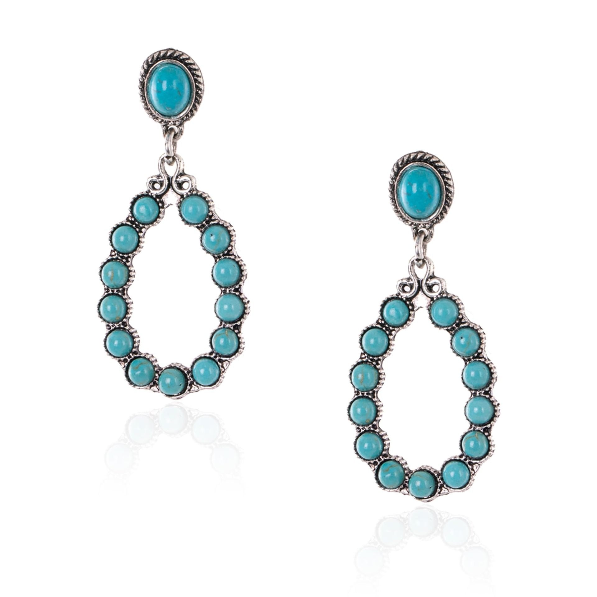 Statement Western Turquoise Drop Earrings for Women | Country Cowgirl Style Jewelry - Image 12