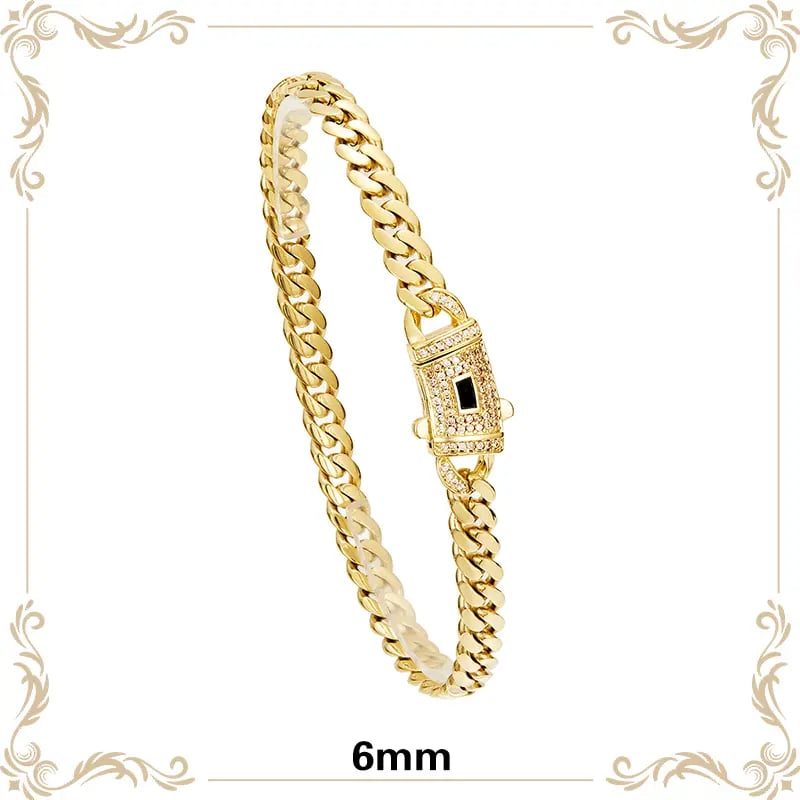 14k Gold Plated Miami Cuban Link Chain Bracelet